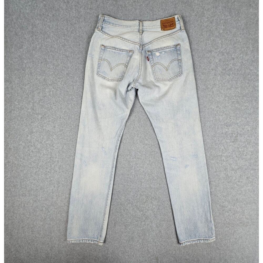 Levi's 501 Mens 28x31 Original Light Wash Button Fly Jeans - Picture 3 of 16
